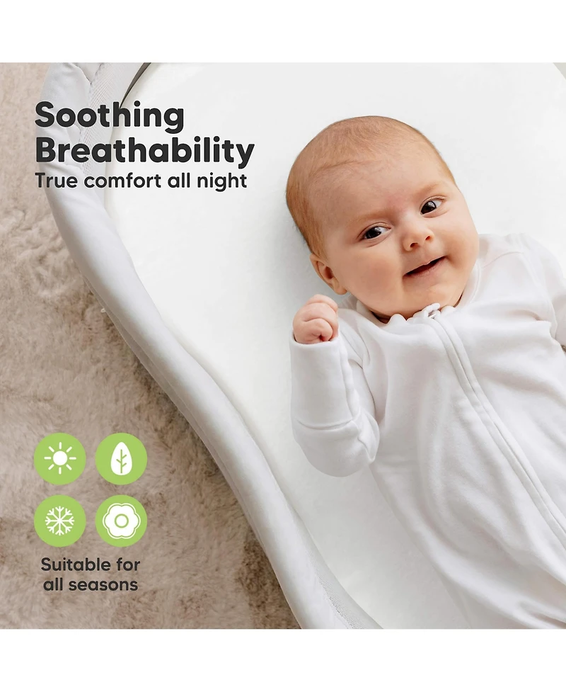 KeaBabies Soft Soothe Organic Cotton 2 Pack Bassinet Sheets, Halo BassiNest Hourglass 30" x 18"