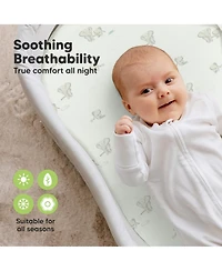 KeaBabies Soft Soothe Organic Cotton 2 Pack Bassinet Sheets, Halo BassiNest Hourglass 30" x 18"