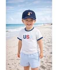 Bits and Bows Little/Big Unisex American Dog Baseball Hat