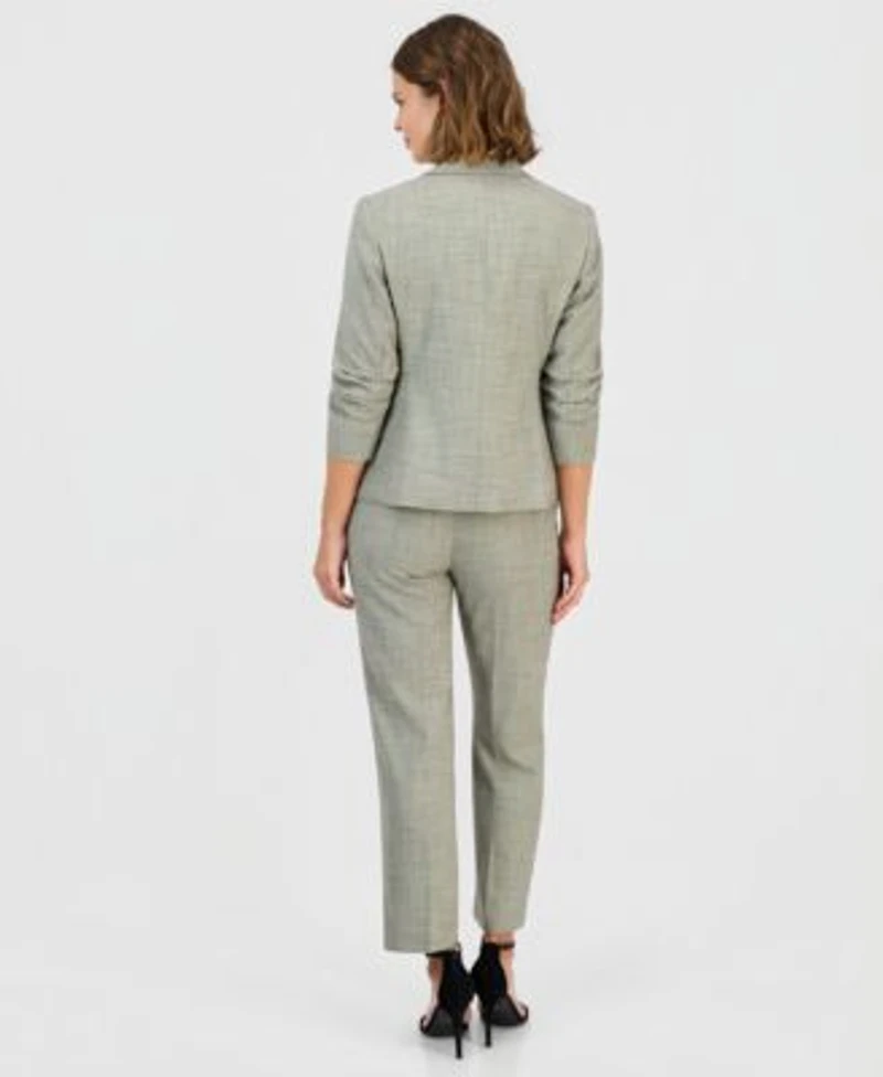 Anne Klein Scrunch Sleeve Blazer Sequinned Camisole Ankle Pants