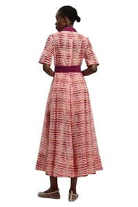Karen Millen Women's Short Sleeve Midi Shirt Dress
