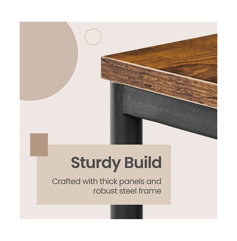 Slickblue 2 Tier Side Tables Set for Living Room Bedroom Storage Shelf