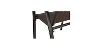 Flynama 4 Piece Outdoor Brown Patio Camping Chairs Breathable Textilene Fabric High Backrest Armrest Space Saving for Garden Pool Beach