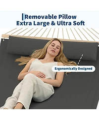 gaomon Double Quilted Fabric Hammock, 450 Lbs Capacity for Outdoor Patio Backyard Poolside
