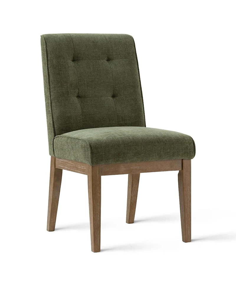 Maison Boucle abric Upholstered Dining Chairs Set of 2, High Back, Solid Wood