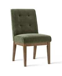 Maison Boucle abric Upholstered Dining Chairs Set of 2, High Back, Solid Wood