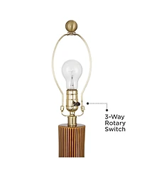 360 Lighting Shannon 30 1/2" High Stripe Ceramic Gourd Table Lamp with Dimmer