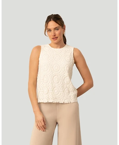 Cable & Gauge Women's Cable and Gauge Crochet Knit Tank