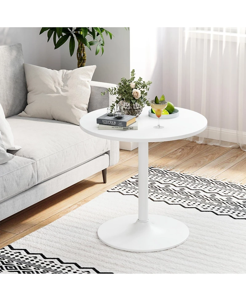 Slickblue Bar Height Round Bistro Table for Coffee and Cocktails, Tall Modern Accent Table