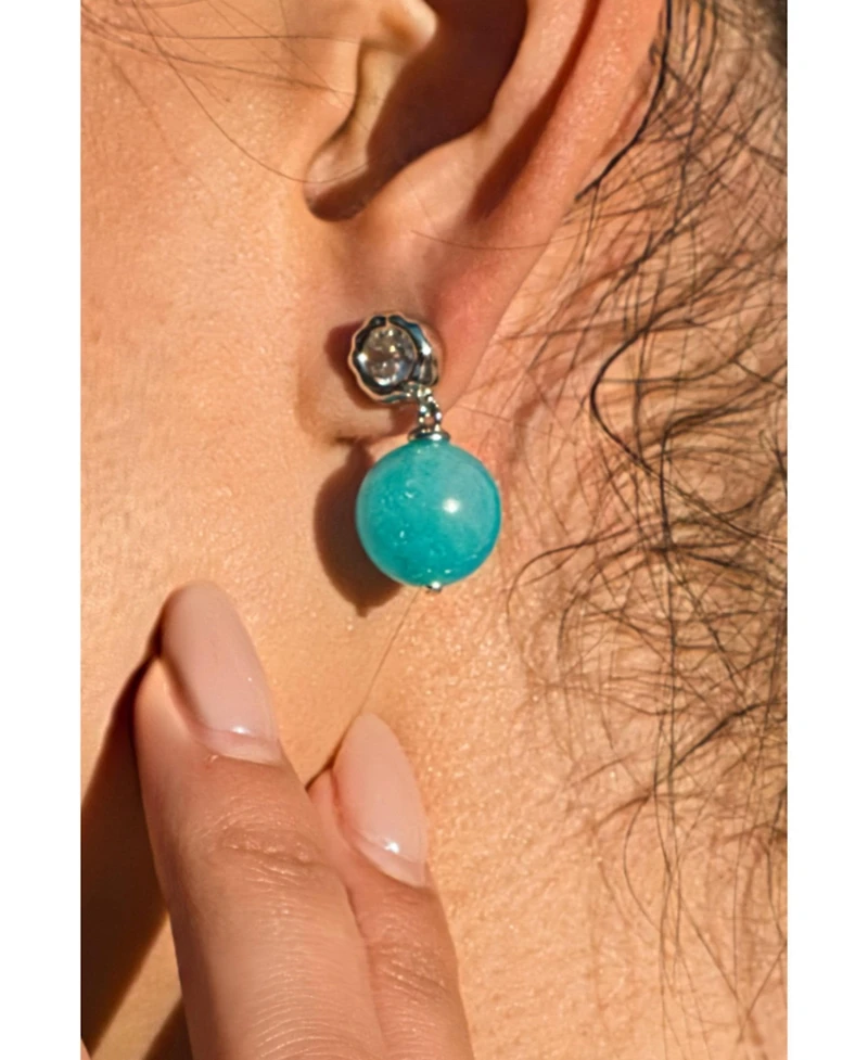 Classicharms Gia Amazonite Bead Drop Earrings