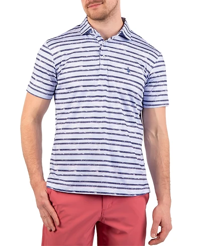 Tailorbyrd Men's Men,s Stars and Stripes Printed Performance Polo