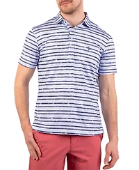 Tailorbyrd Men's Men,s Stars and Stripes Printed Performance Polo
