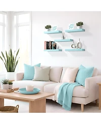 Sorbus 5 Pack Wall Mounted Floating Shelves - for Bathroom, Kitchen, Bedroom