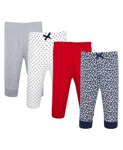 Hudson Baby Toddler Girls Cotton 4 piece Pants and Leggings.