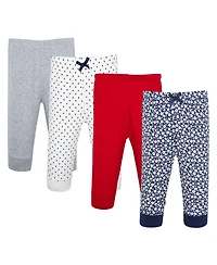 Hudson Baby Toddler Girls Cotton 4 piece Pants and Leggings.