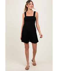 Black Ribbed Smocked
