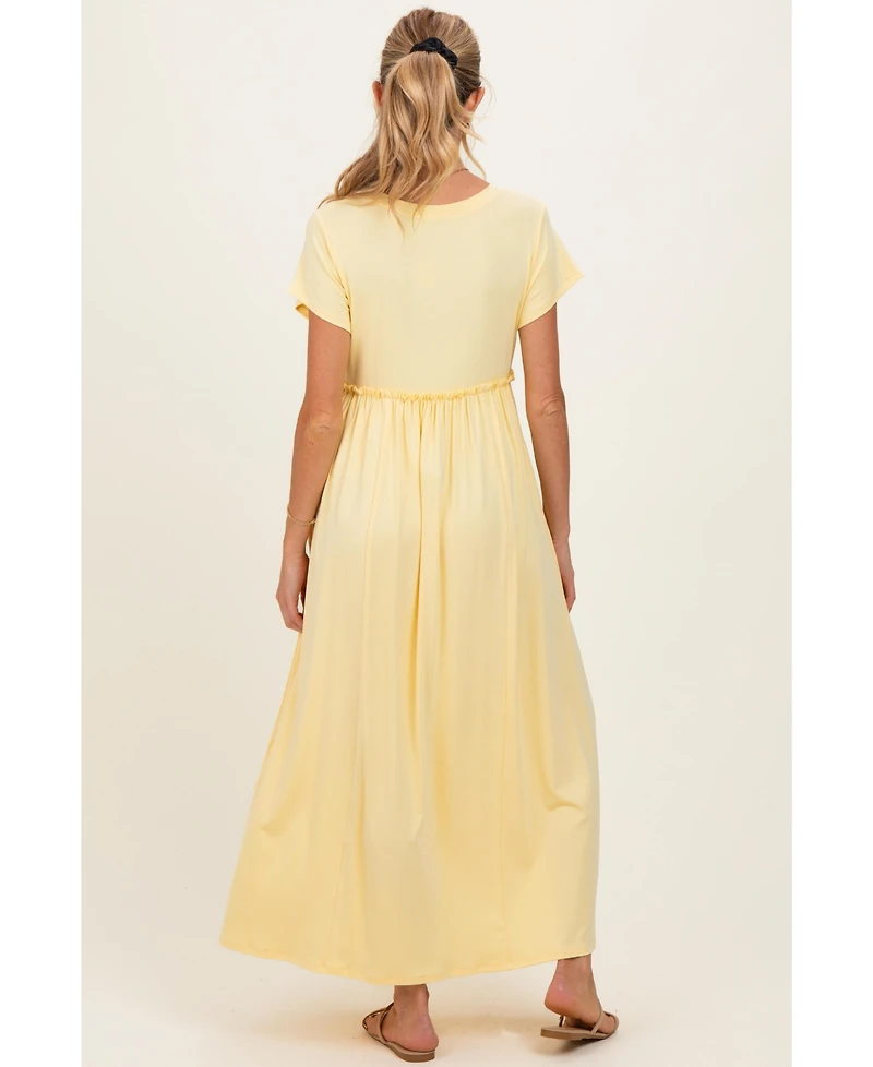 Pinkblush Maternity Ruffle Trim Maxi Dress