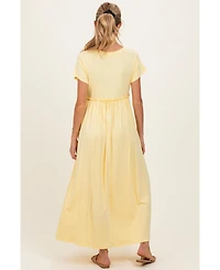 Pinkblush Maternity Ruffle Trim Maxi Dress