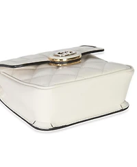 Pre-Owned Gucci White Quilted Calfskin Mini Deco Chain Bag