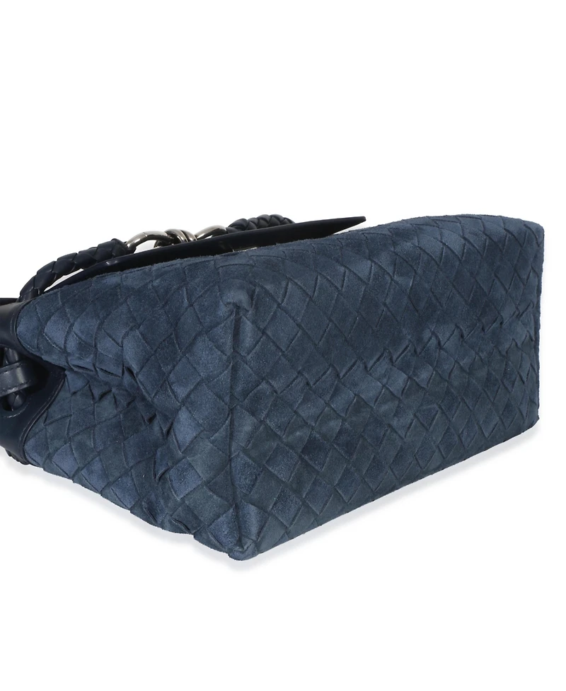 Pre-Owned Bottega Veneta Neptune Intrecciato Suede Andiamo Messenger Bag