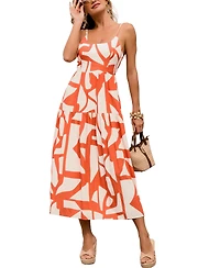 Cupshe Women's Molten Sun Abstract Maxi Beach Dress