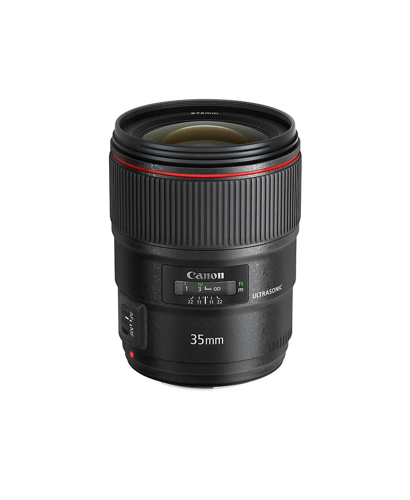 Canon Ef 35mm 1.4L Ii Usm Lens, Bundle with Lens Wrap, 72mm Filter Kit, Lens Shade, Lens Cleaner and Lens Cap Tether
