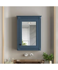 Busdays 20 Inch Wall Mounted Bathroom Storage Cabinet with Mirror Medicine Cabinet Adjustable Shelf Over Toilet Space Saver