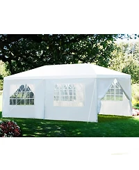 Gymax 10'x20' Heavy Duty Canopy Party Gazebo Cater Event Wedding Tent With Side Walls