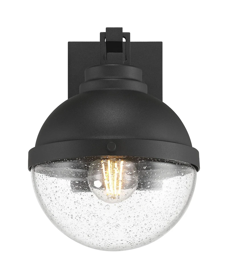 Possini Euro Design Sargasso 11" High Modern Outdoor Wall Light Fixture Mount Porch House Set of 2 Sand Black Marine Grade Finish