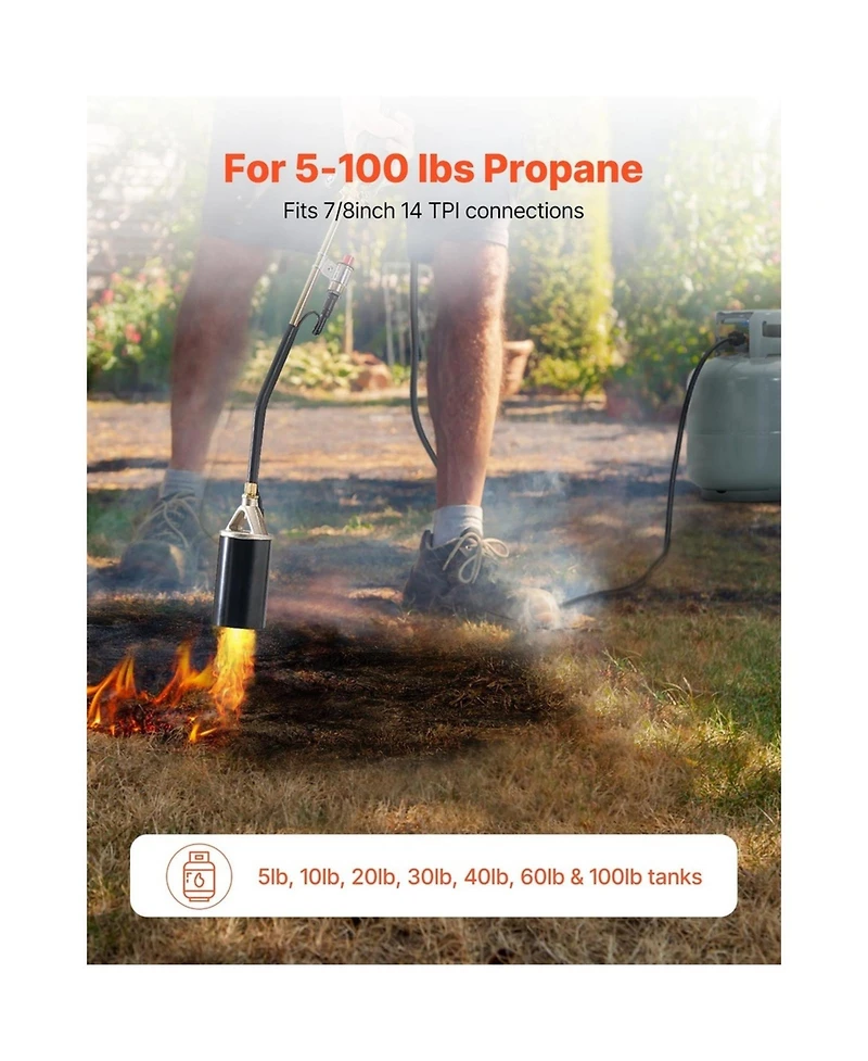 Sugift Propane Torch Weed Burner High Output 1 800 000 Btu with 10 ft Hose