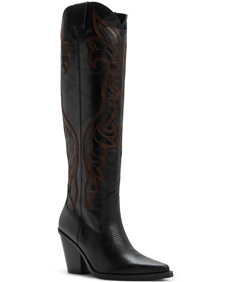 Aldo Women's Revolve Western Block Heel Knee-High Boots