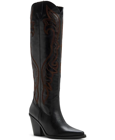 Aldo Women's Revolve Western Block Heel Knee-High Boots