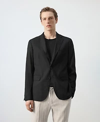 Mango Men's Slim-Fit Linen-Blend Suit Jacket