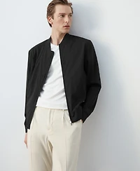Mango Men's Straight Lyocell Bomber Jacket
