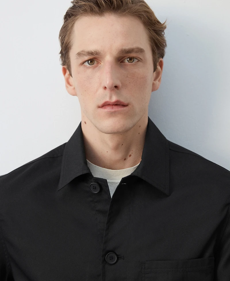 Mango Men's Pockets Lyocell Cotton Jacket
