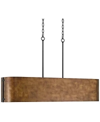 Possini Euro Design Julian 41 1/2" Farmhouse Rustic Pendant Chandelier Ceiling Light Fixture Dining Room Over Table Kitchen Island Linear Bronze