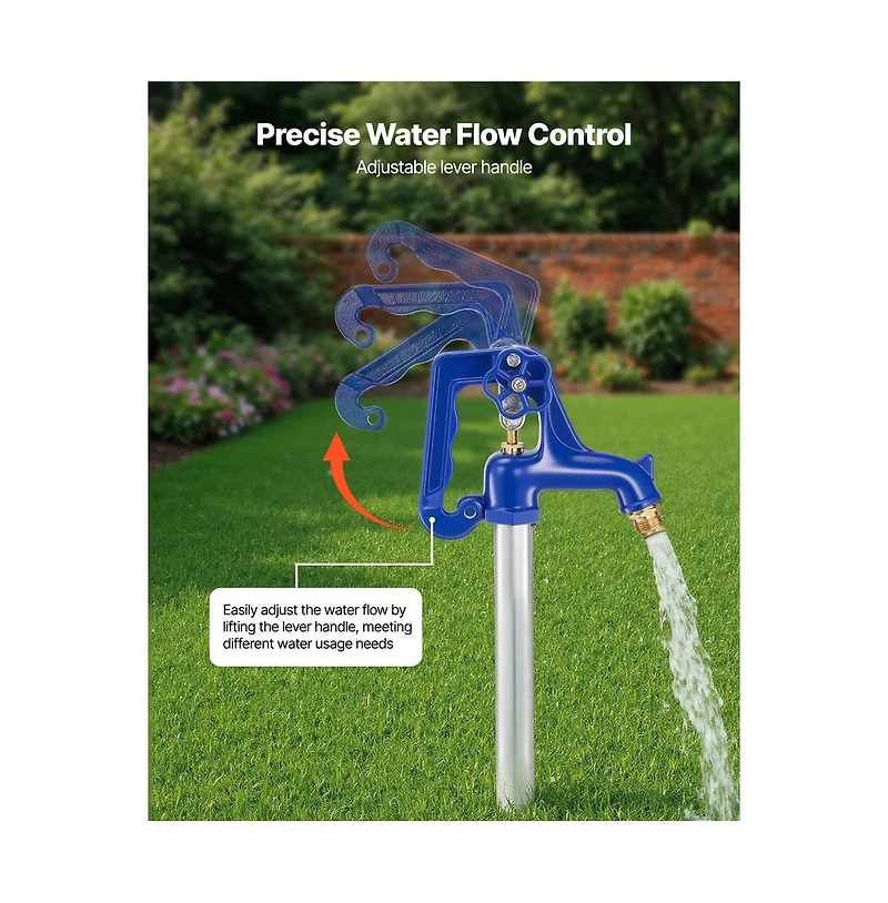 Sugift Frost Proof Yard Hydrant 5.24FEET Freeze-Proof Outdoor Faucet with 36" Bury Depth