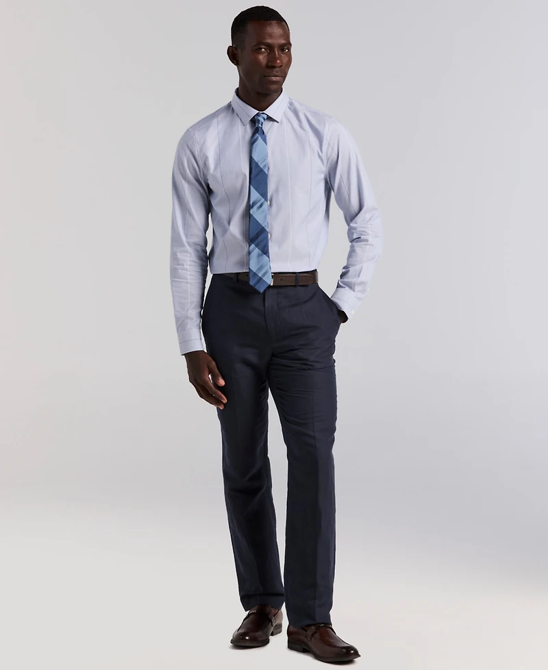 Perry Ellis Men's Classic-Fit Linen Blend Herringbone Pants