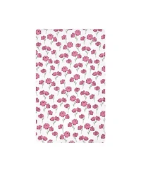 Hudson Baby Girl Cotton Poly Flannel Burp Cloths Bundle 12-Pack, Wild Rose Floral, One Size