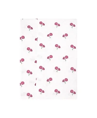 Hudson Baby Girl Cotton Poly Flannel Burp Cloths -Pack, Wild Rose Floral
