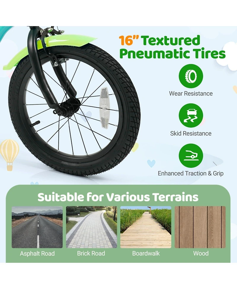Mecale Inch Kids Bike with Training Wheels