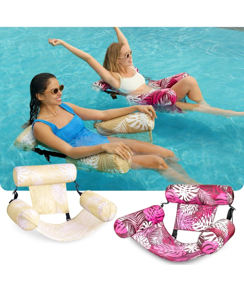 Gnuadz 2 Packs Inflatable Pool Floats Adult Floating Lounge Chairs Water Fun