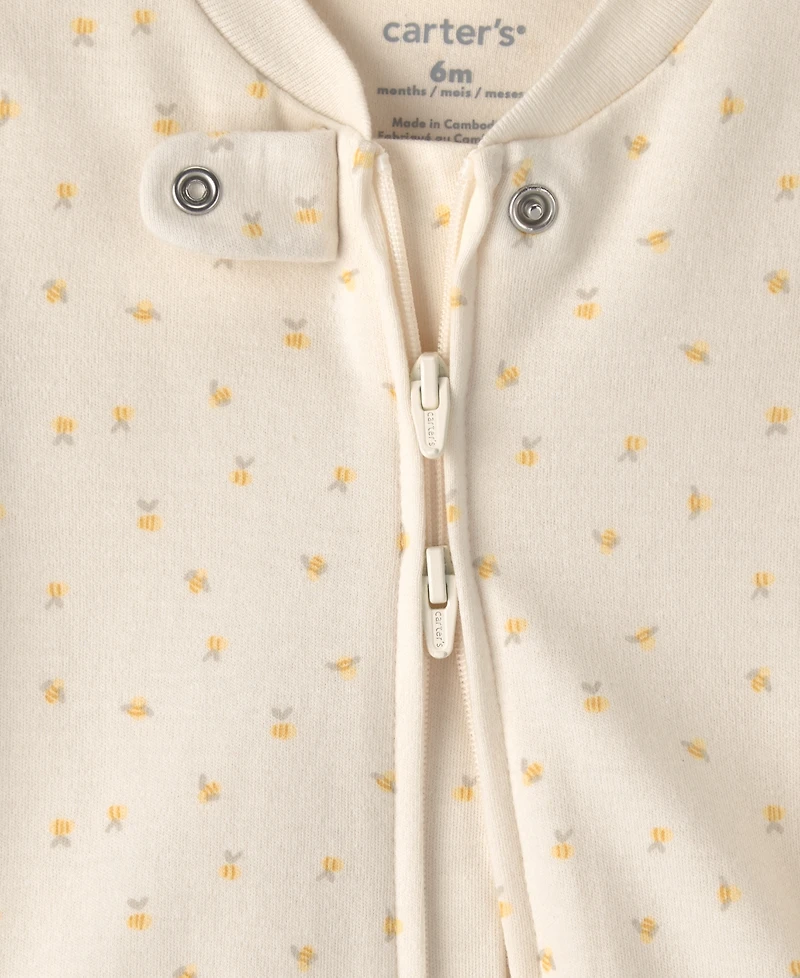 Carter's Baby Girl's Bee Snug Fit Sleep & Play
