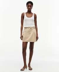 Tommy Hilfiger Women's Cotton Chino Pleated Mini Skirt