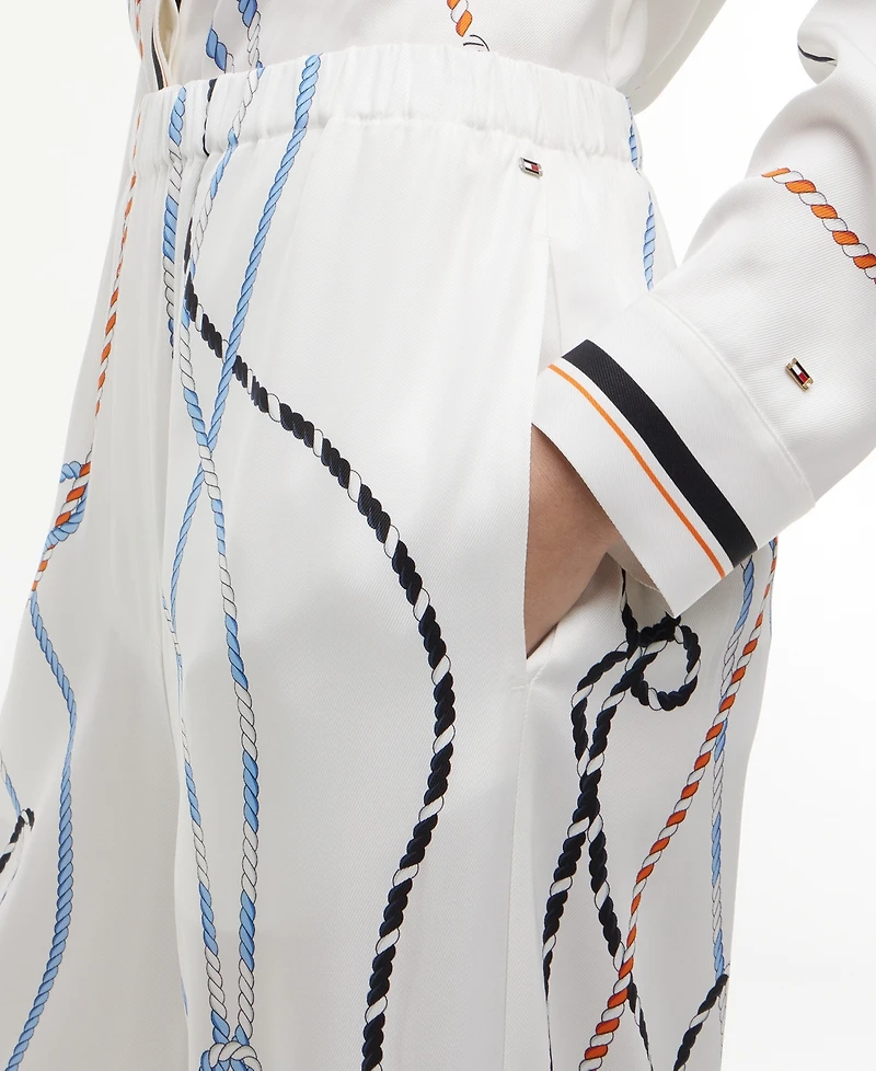 Tommy Hilfiger Women's Printed Wide-Leg Pants