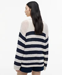 Tommy Hilfiger Women's Cotton Nautical Stripe Sweater