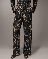 Donna Karan New York Petite Printed Wide-Leg Pants