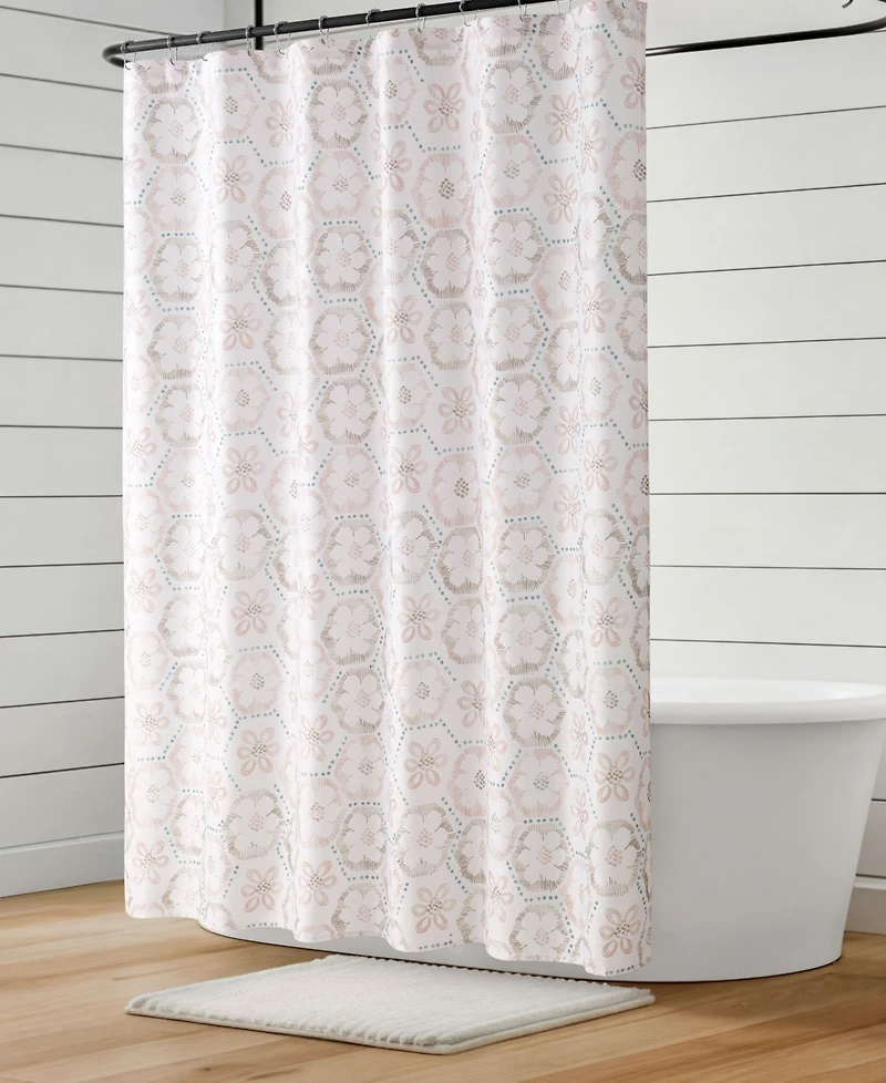 Jessica Simpson Fabric 13-Pc. Shower Curtain Set With Hooks