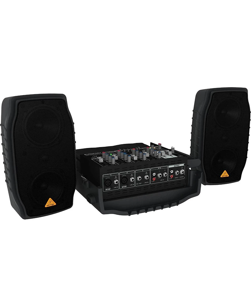 Behringer Europort PPA200 200-Watt 5-Channel Portable PA System with Wireless Microphone Option, Klark Teknik Multi-fx Processor