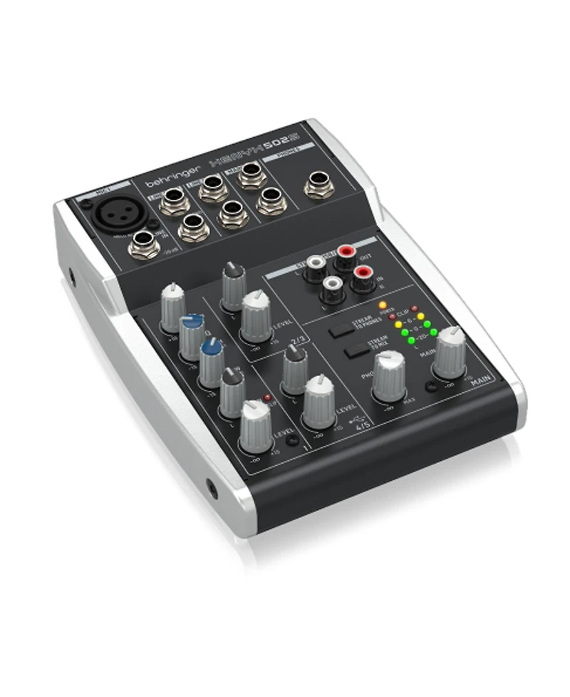 Behringer Xenyx 502S Premium Analog 5-Channel Mixer, Bundle with TAPH100 Headphones and Xlr Microphone Cable